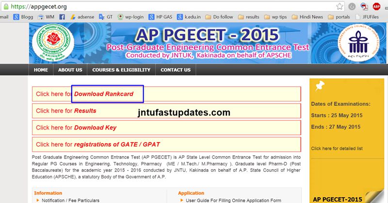 AP PGECET 2015 Rank Card Download-1