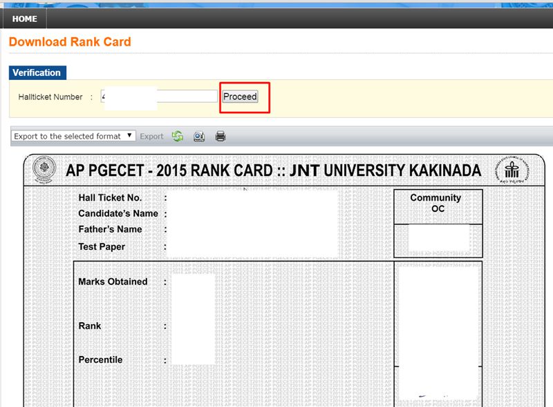 AP PGECET 2015 Rank Card Download-2