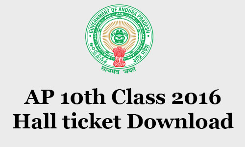 AP 10th Class 2016 Hall ticket Download