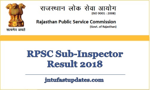 RPSC SI Results 2018