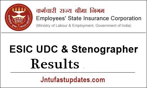 ESIC UDC Result 2022