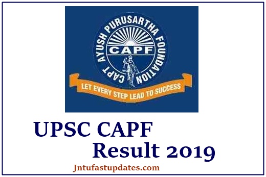 UPSC CAPF Result 2019 