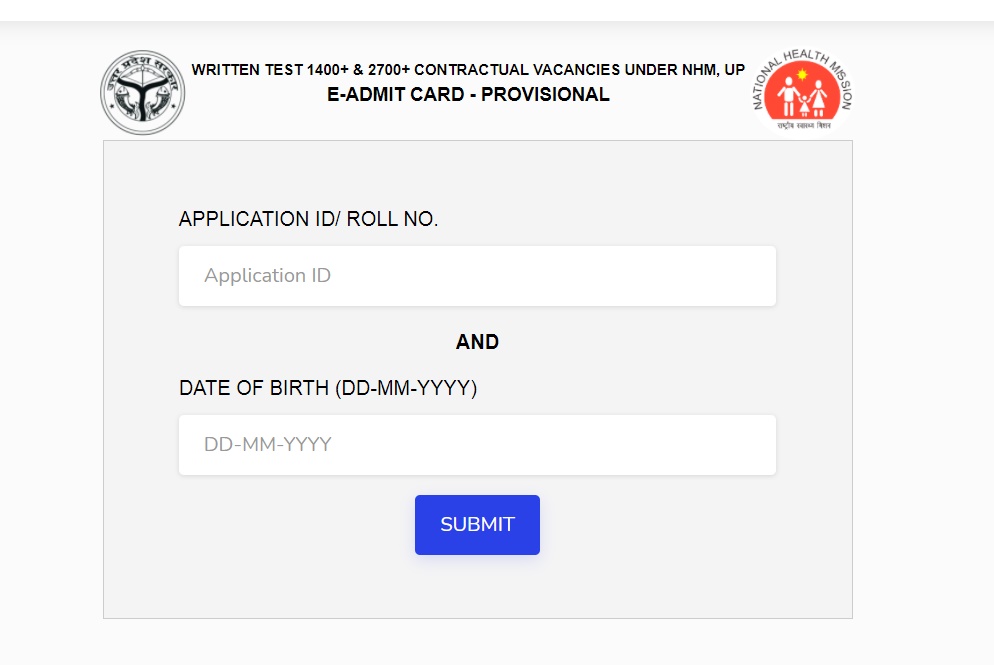 UP NHM Staff Nurse Admit Card 2021