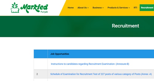 Markfed Punjab Admit Card 2021