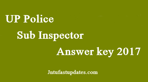 UP Police SI Answer Key 2017