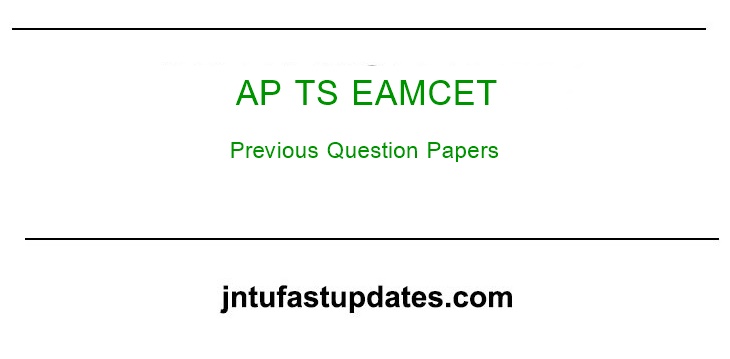 AP/ TS EAMCET Previous Question Papers With Answer Keys Solutions Download