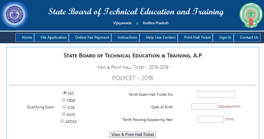 ap polycet 2015 hall ticket