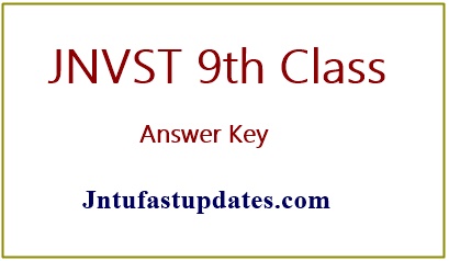 Jnvst 9th Class Answer Key 2019 Navodaya Vidyalaya