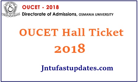 OUCET Hall Ticket 2018