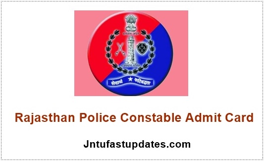 Rajasthan Police Constable Admit Card 2018