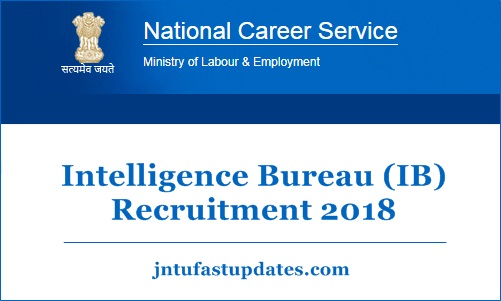 Intelligence Bureau Recruitment 2018