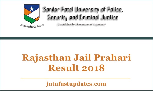 Rajasthan Jail Prahari Result 2018