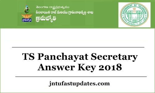 TS Panchayat Secretary Answer Key 2018