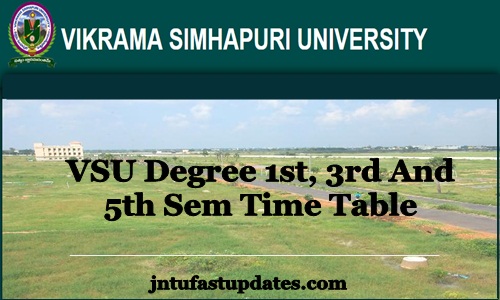 VSU Degree Time Table 2020 – 2nd 4th 6th Sem BA, B.Com, B.Sc @ simhapuriuniv.ac.in