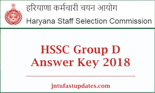 HSSC Group D Answer Key 2018