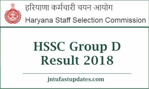 HSSC Group D Result 2018