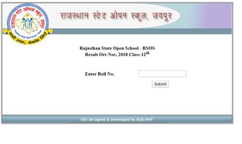 RSOS 12th Result 2021 Oct Nov (Released) – Rajasthan State Open School 12th Result @ Rsosapp.rajasthan.gov.in