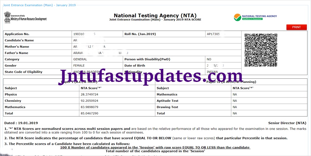 Beautiful 11 Jee Paper 2 Score Card