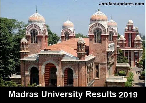 Madras University Results April 2019 Released UNOM Result UG PG 