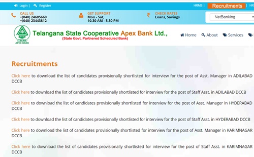 TSCAB Result 2019