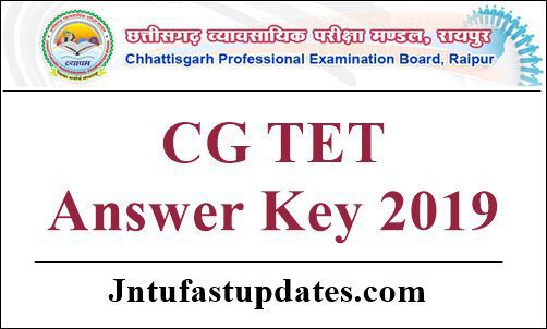 CG TET Answer Key 2019 Released – 10th March Paper 1 & 2 Key Solutions, Question paper Cutoff Marks