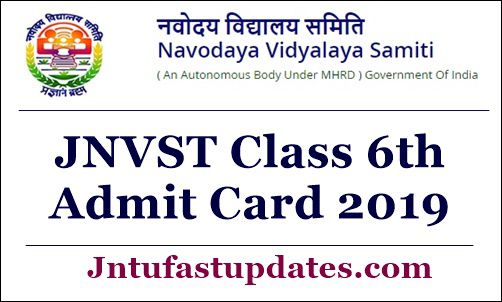 Jnvst Admit Card 2020 Class 6th Released Phase 1