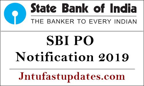SBI PO Notification 2019