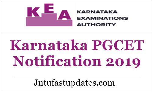 Karnataka PGCET Notification 2019