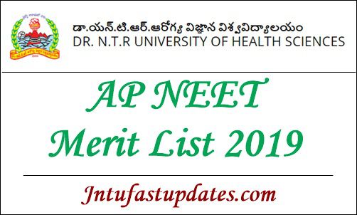 AP NEET Merit List 2019