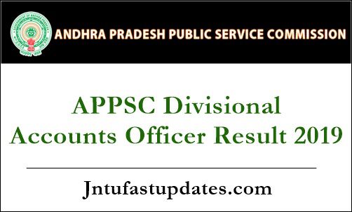 APPSC Divisional Accounts Officer Result 2019