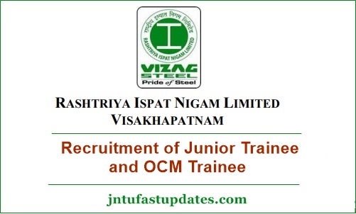 Vizag Steel Plant Junior Trainee Notification 2019