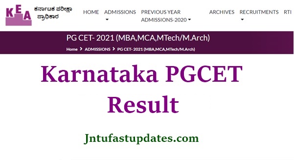Karnataka PGCET Result 2021 (Released), KEA PGCET Rank Card, Cutoff Marks & Merit List @ kea.kar.nic.in