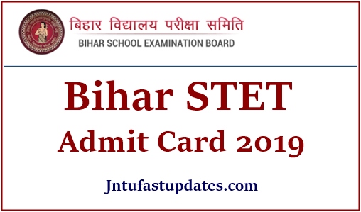 Bihar STET Admit Card 2020 (Released) – BSTET Exam Date, Hall Ticket Download @ bsebstet2019.in