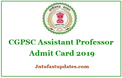 CGPSC Assistant Professor Admit Card 2020 (Released) – Download Hall Ticket @ psc.cg.gov.in