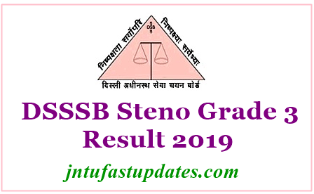 DSSSB Stenographer Result 2019