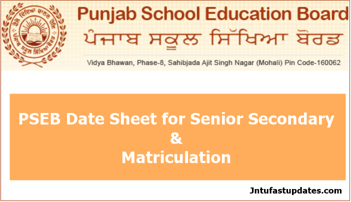 Pseb 10th Date Sheet 2020 Download Released Punjab Board