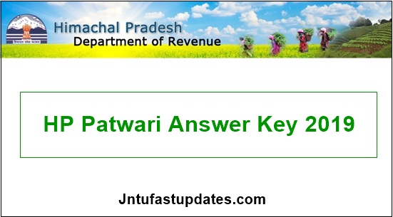 HP Patwari Answer Key 2019