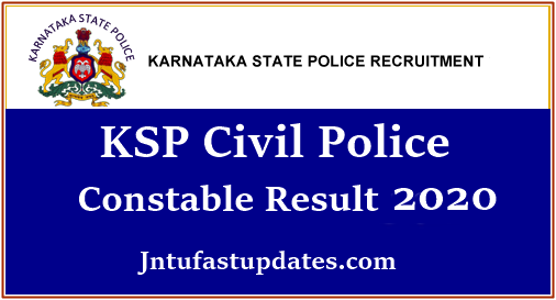 ksp civil police constable result 2020