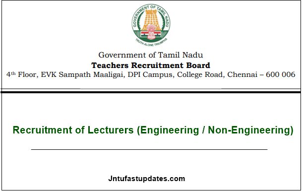 TN TRB Polytechnic Lecturer Recruitment 2020 – Apply Online @ trb.tn.nic.in