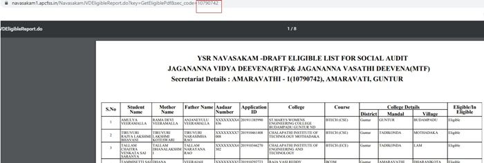 Jagananna Vidya Deevena Status