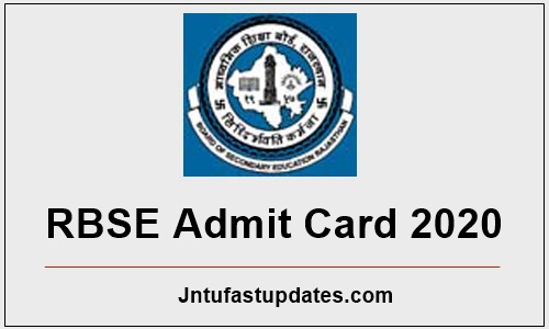 RBSE 10th Admit Card 2020 (Released) – Rajasthan 10th Admit Card Download