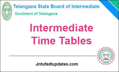 TS Inter Time tables 2022