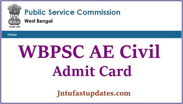 WBPSC Assistant Engineer Admit Card 2020