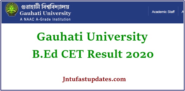 Gauhati University B.Ed Result 2020