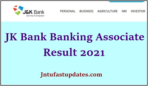 JK Bank Banking Associates Result 2021