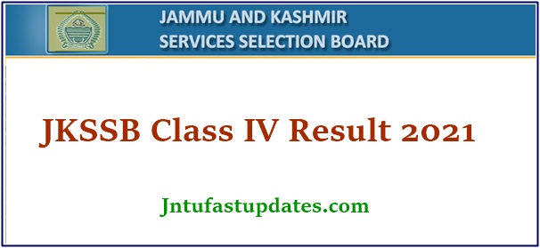 JKSSB Class IV Result 2021