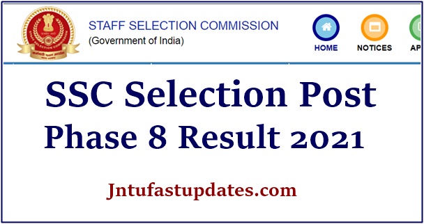SSC Selection Post Phase 8 Result 2021