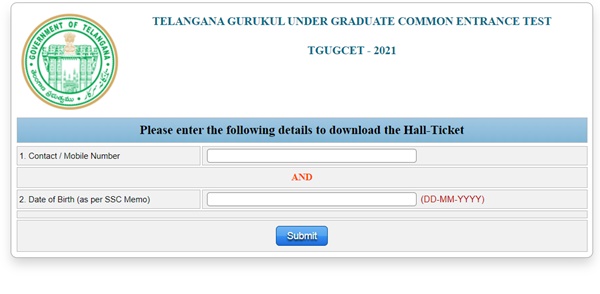 TGUGCET Hall Ticket 2021