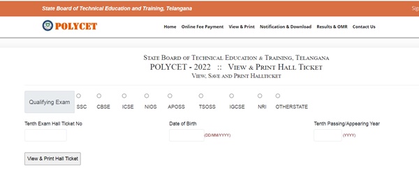 TS POLYCET Hall Ticket 2022 Download (Released), Telangana Polycet Hall Tickets Manabadi @ polycetts.nic.in