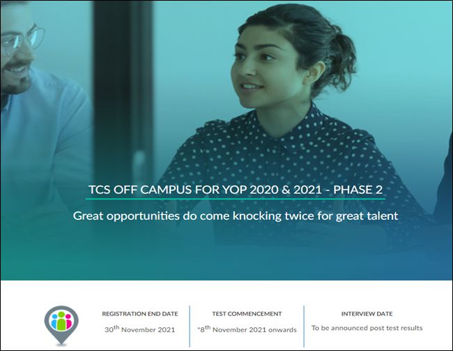 TCS Off Campus Hiring for Year of Passing 2020 & 2021 – Phase 2